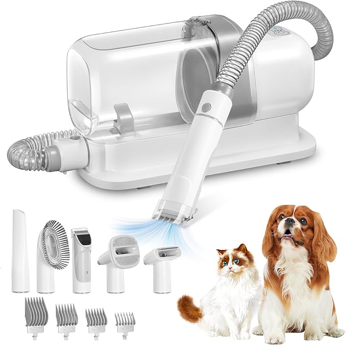 PetJoy™ Pet Grooming Vacuum & Brush Kit – 2.3L Hair Collector