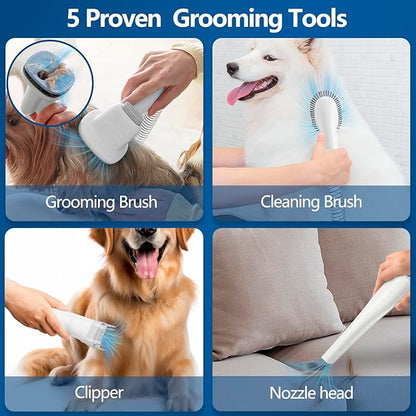 PetJoy™ Pet Grooming Vacuum & Brush Kit – 2.3L Hair Collector